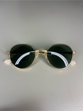 Gucci Gold Frame Dark Green Lens Sunglasses